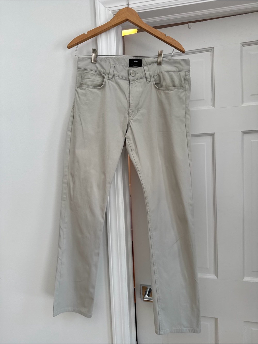 Theory Men's Straight Jeans in Light Gray
